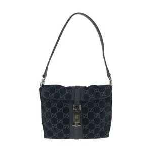 Gucci Jackie Black Suede Leather 001 Shoulder Bag